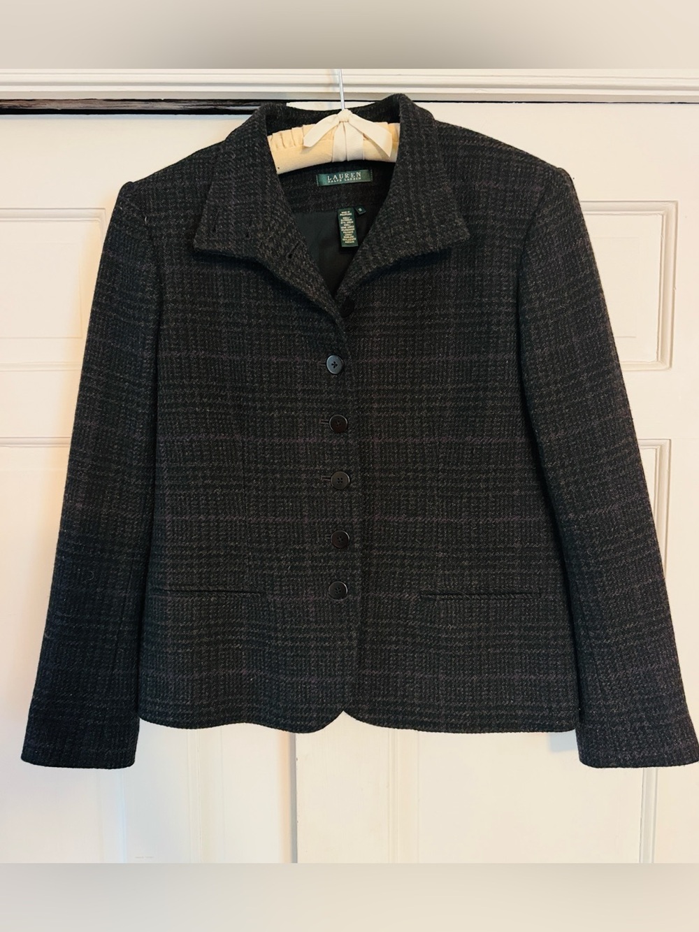 Ralph Lauren Women's Button Front virgin Wool Blend Jacket